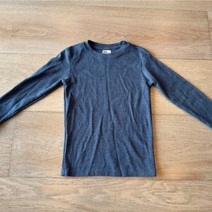 Copper Denim Boys Heathered Navy Ribbed Shirt